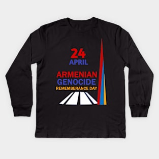 Armenian Genocide Rememberance Kids Long Sleeve T-Shirt